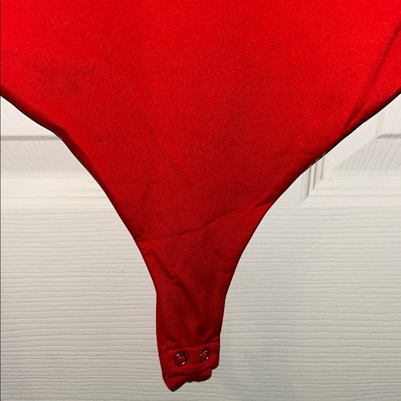 Red Long Sleeve Bodysuit - Picture 5 of 5